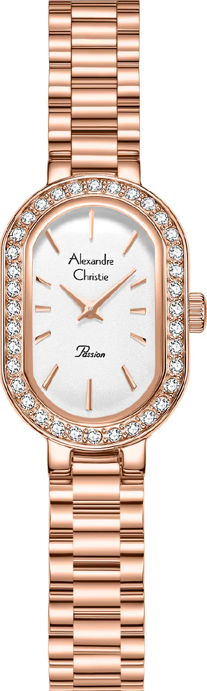 萬年鐘錶 - Alexandre Christie   玫瑰金晶鑽優雅女錶 2B96LHBRGSL  錶徑19.1MM  (AC 錶)