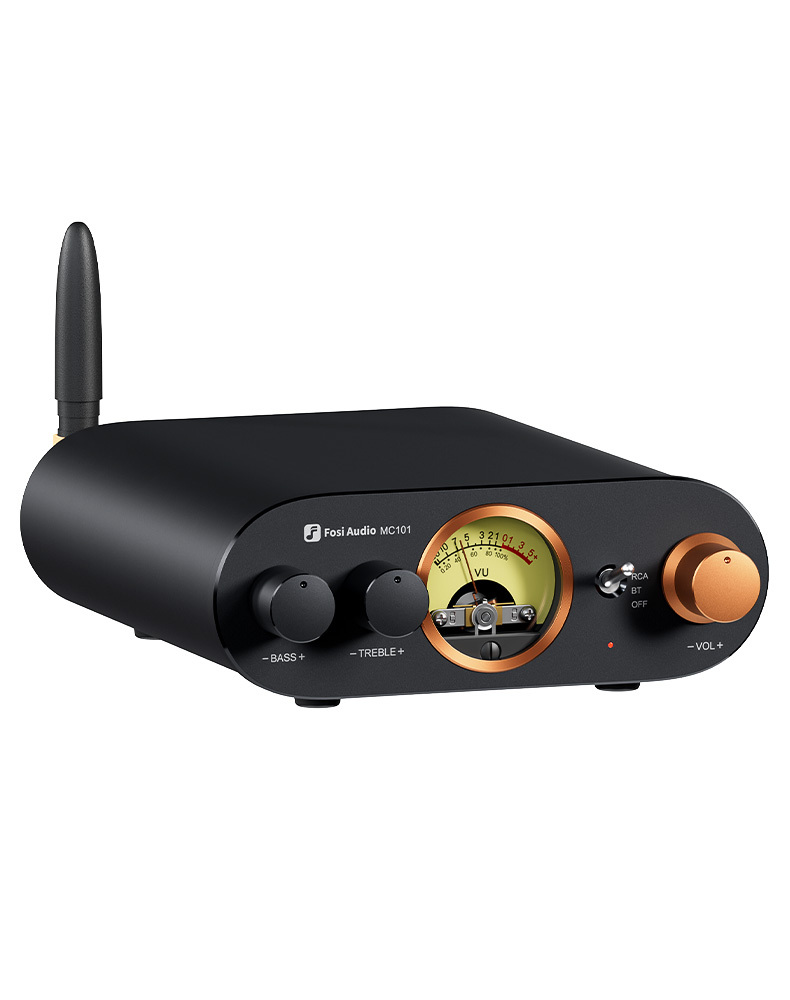 美品:Fosi Audioステレオミニアンプ　MC101 Fosi Audio MC101 VU錶藍牙5.3 放大器│FUTEX STORE