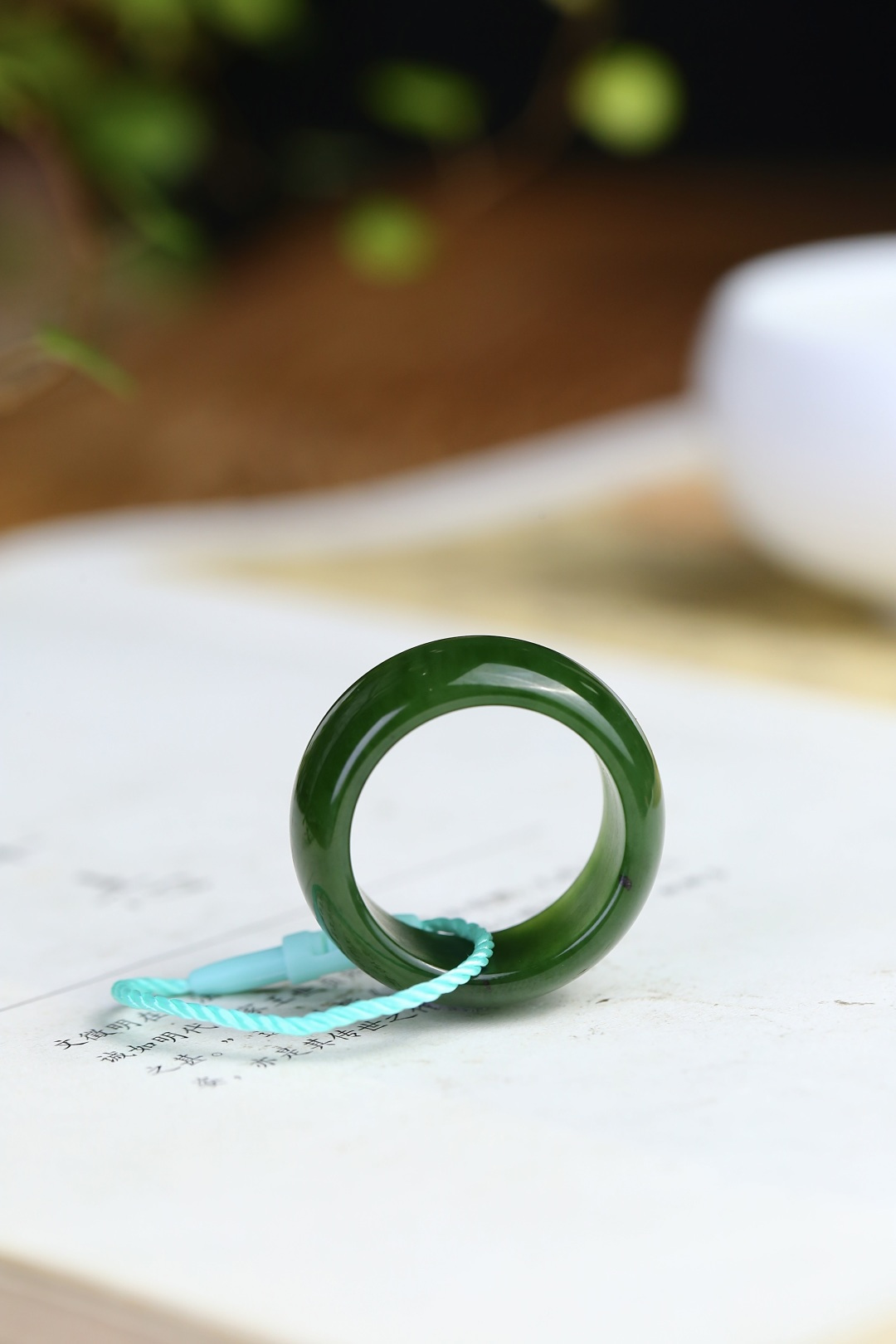 410124 和田玉碧玉扳指 (內徑 20mm)