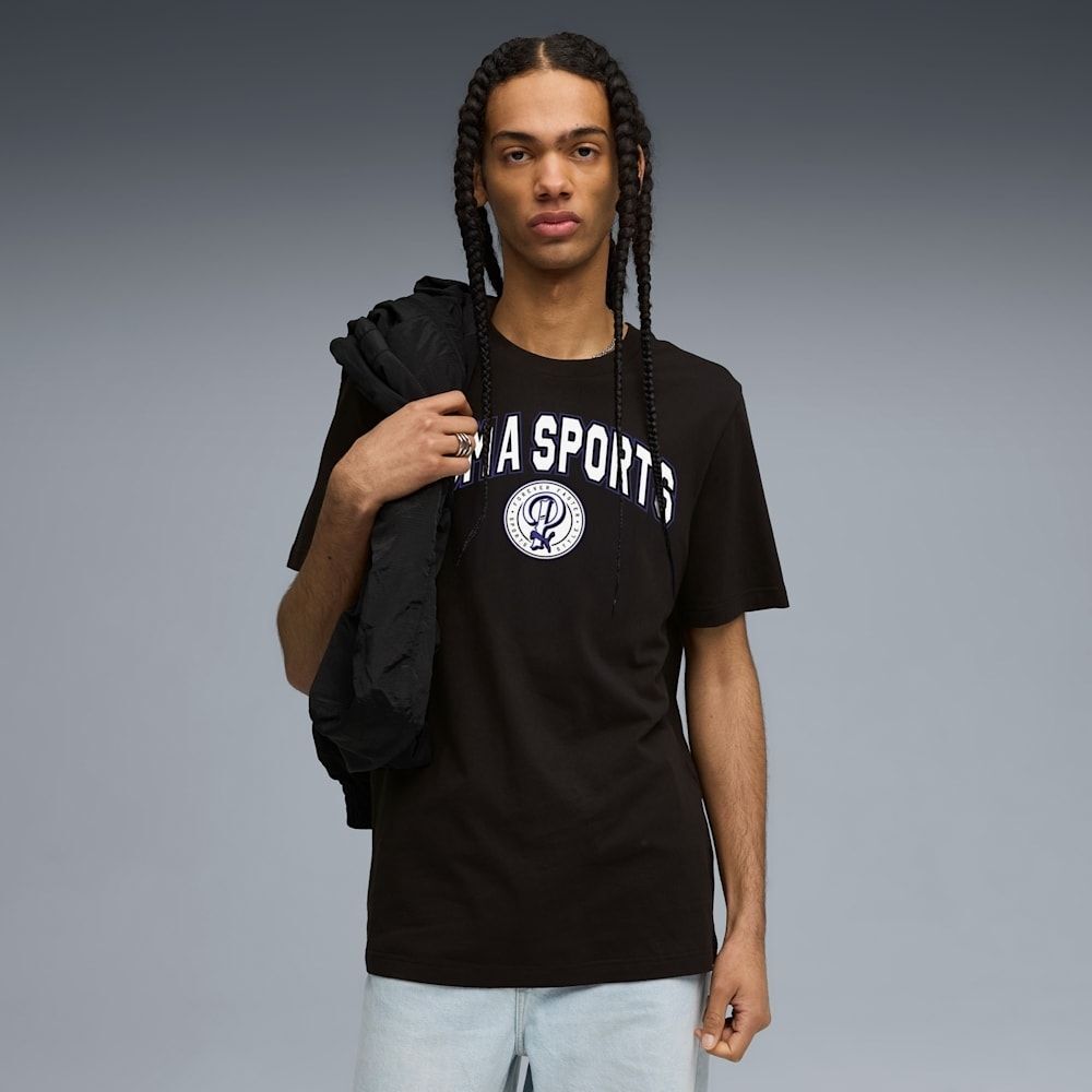 PUMA 短T 流行系列 SPORTS LEGACY 黑色 短袖 T恤 男 63210501