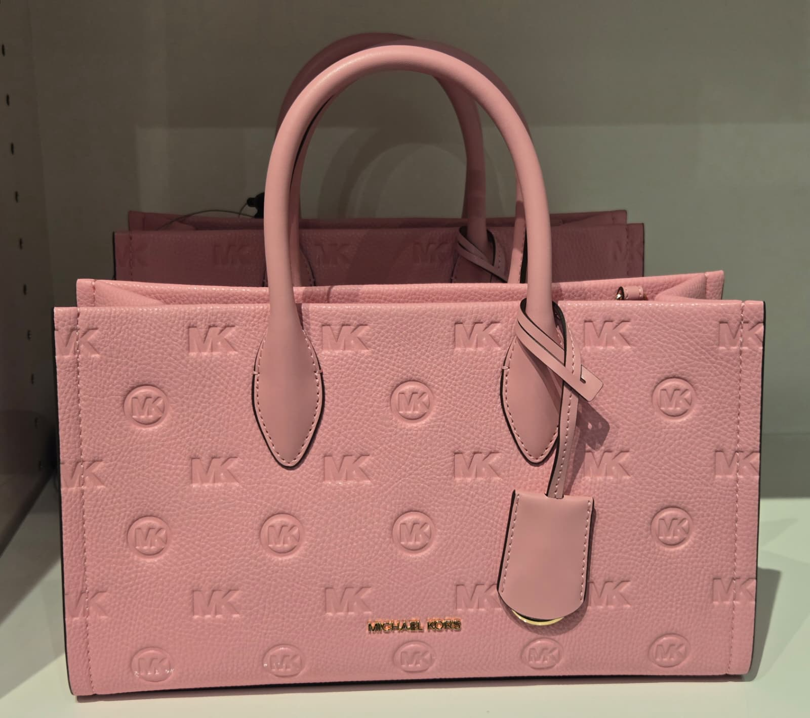 【預購】Michael Kors H042104 壓花 Logo 荔枝紋皮革手提琴譜包