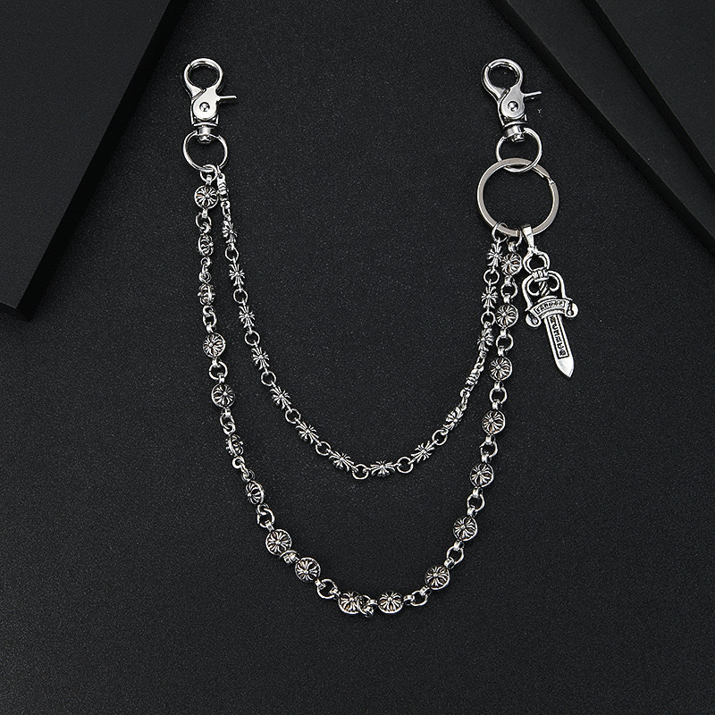 Piccoloo ｜鋼鐵哥德匕首雙鍊褲鍊/腰鍊