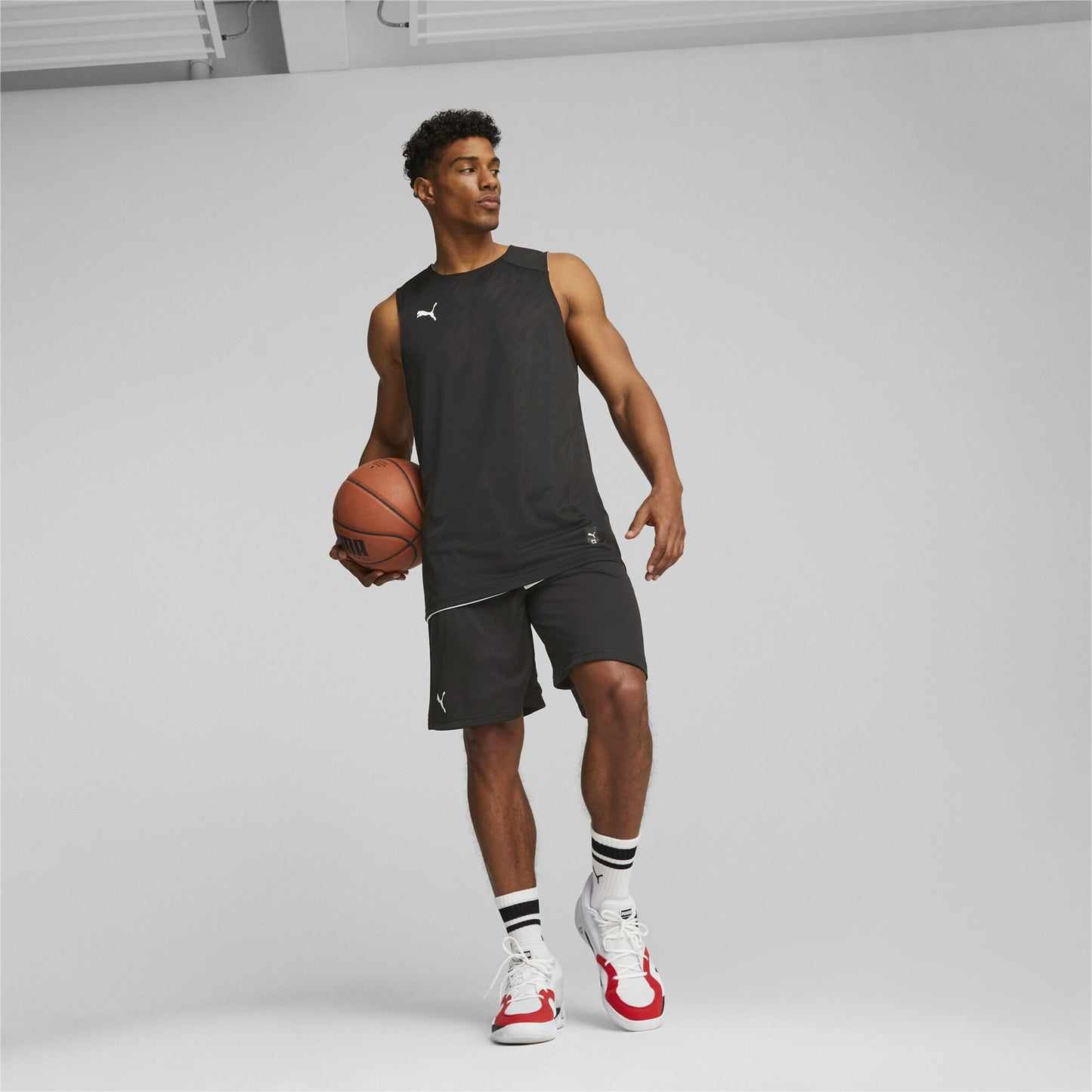 PUMA 短褲 籃球系列 TEAM 黑 運動褲 男 67664101
