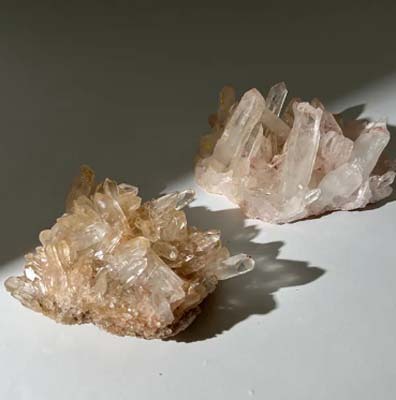 果石嚴選淨化好物 - 粉皮白水晶簇