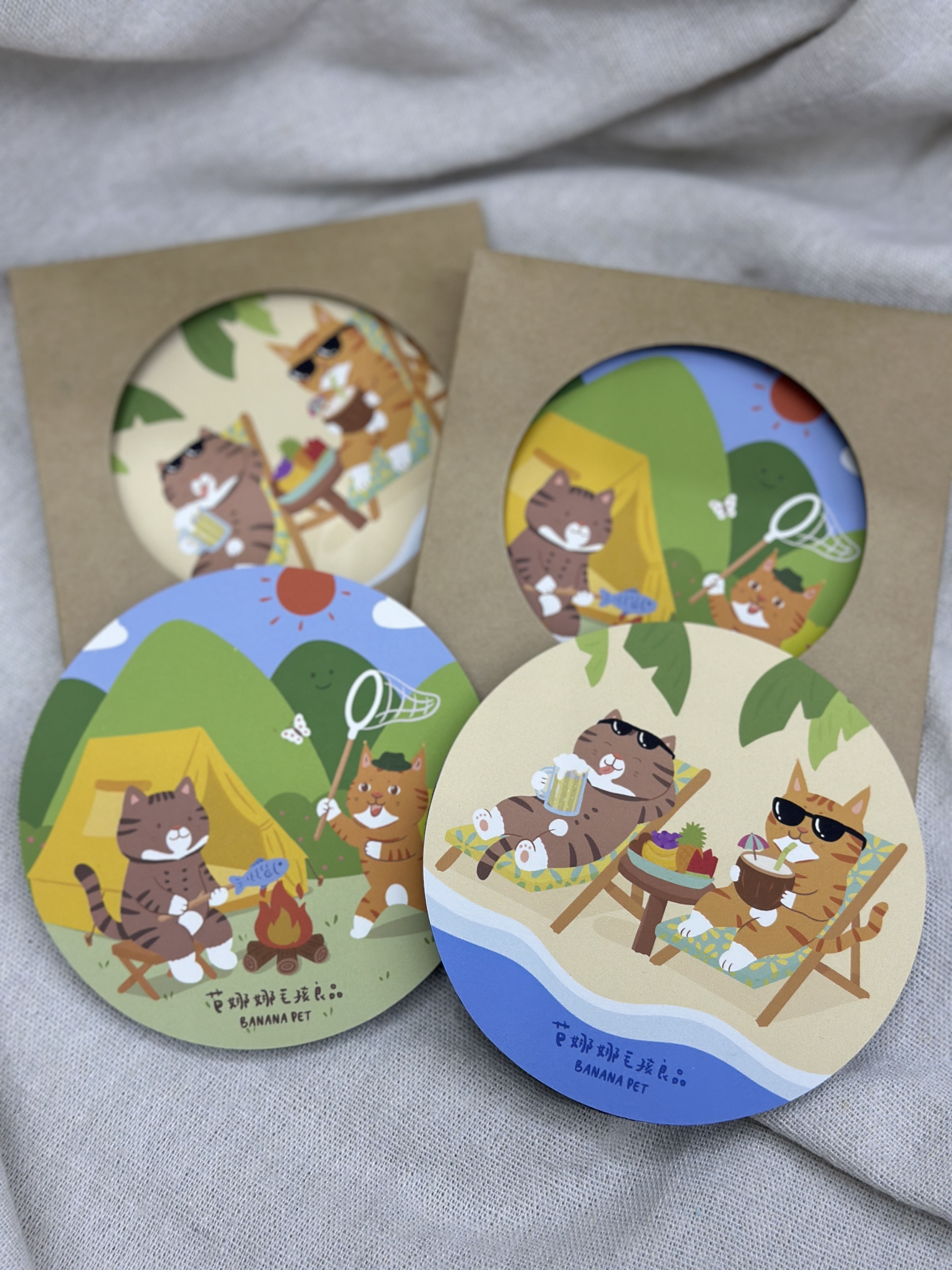 芭娜娜小夥伴 軟式珪藻土吸水杯墊  台灣生產製造