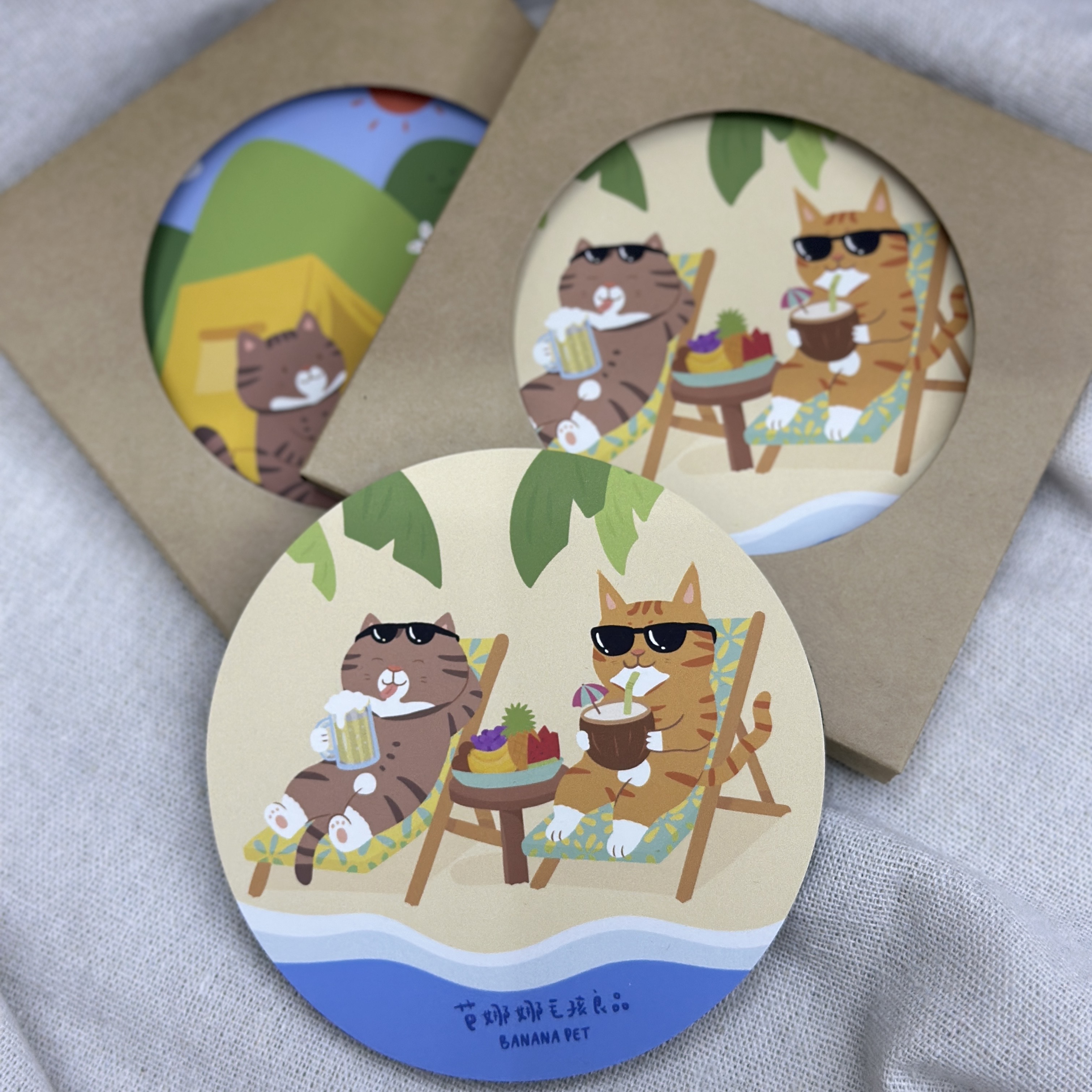 芭娜娜小夥伴 軟式珪藻土吸水杯墊  台灣生產製造