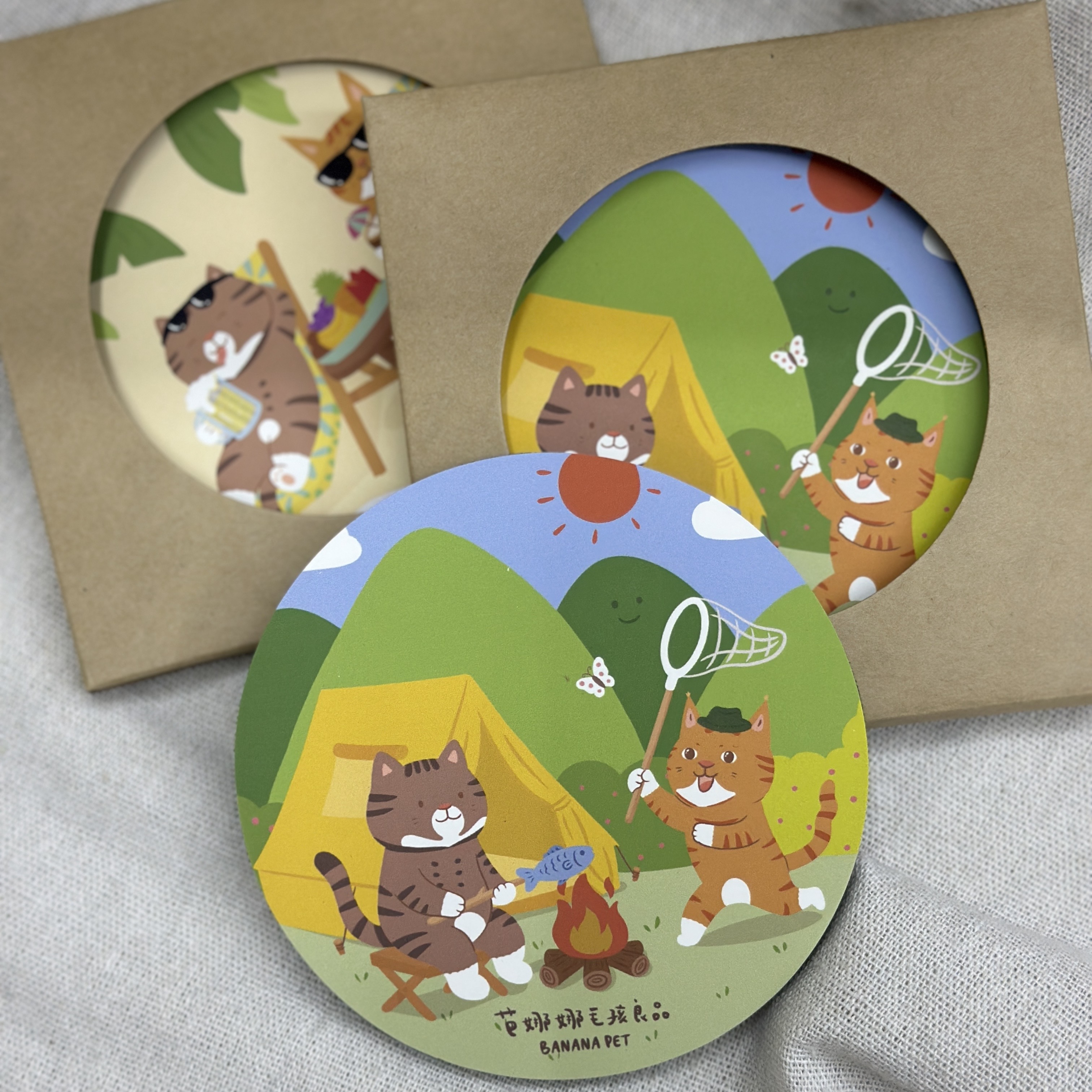 芭娜娜小夥伴 軟式珪藻土吸水杯墊  台灣生產製造