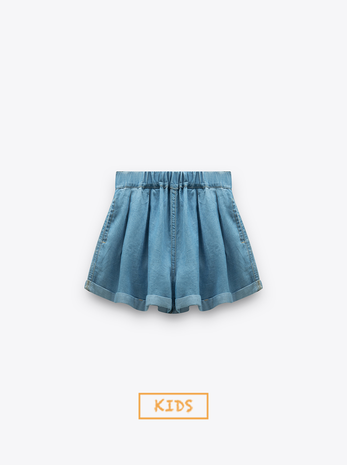 丹寧鬆緊腰短褲【童裝】