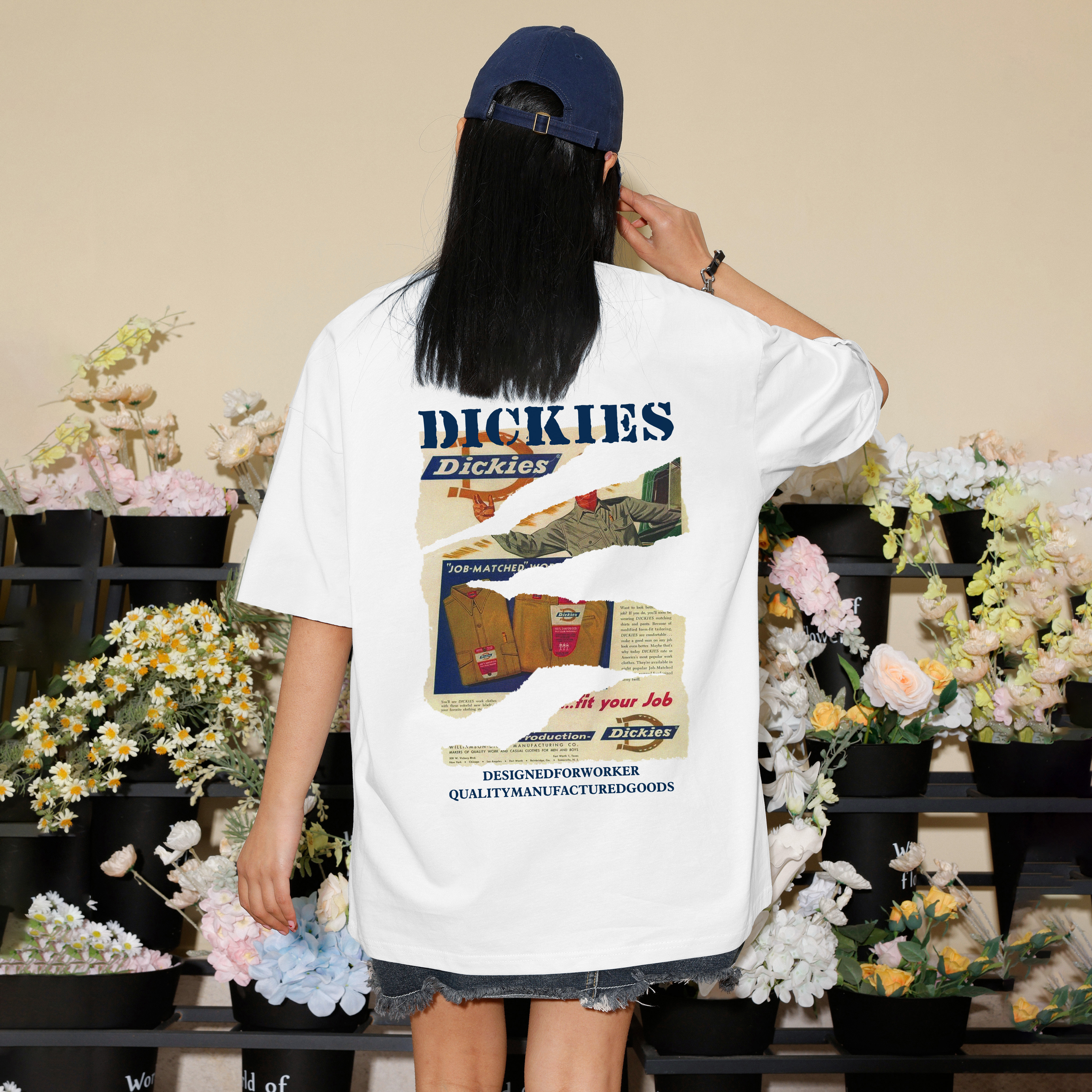 預購 Dickies 320g 純棉 簽名 舊報紙字母 短踢