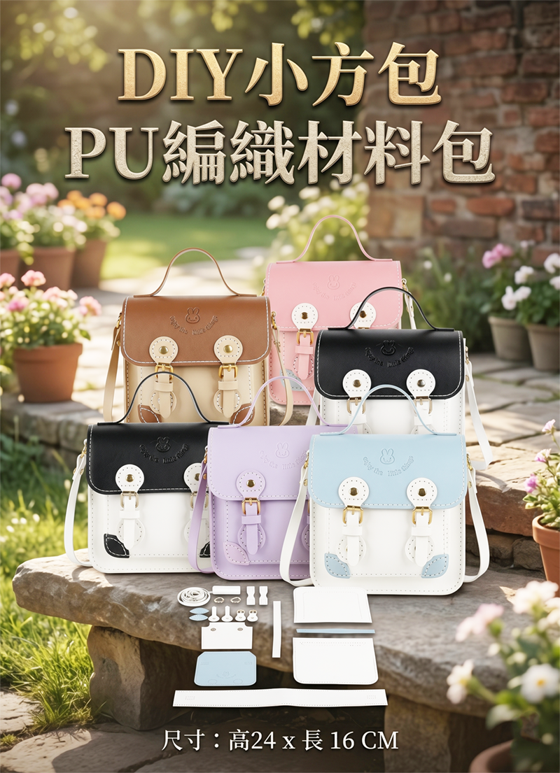 DIY小方包PU編織材料包 AD2621-B