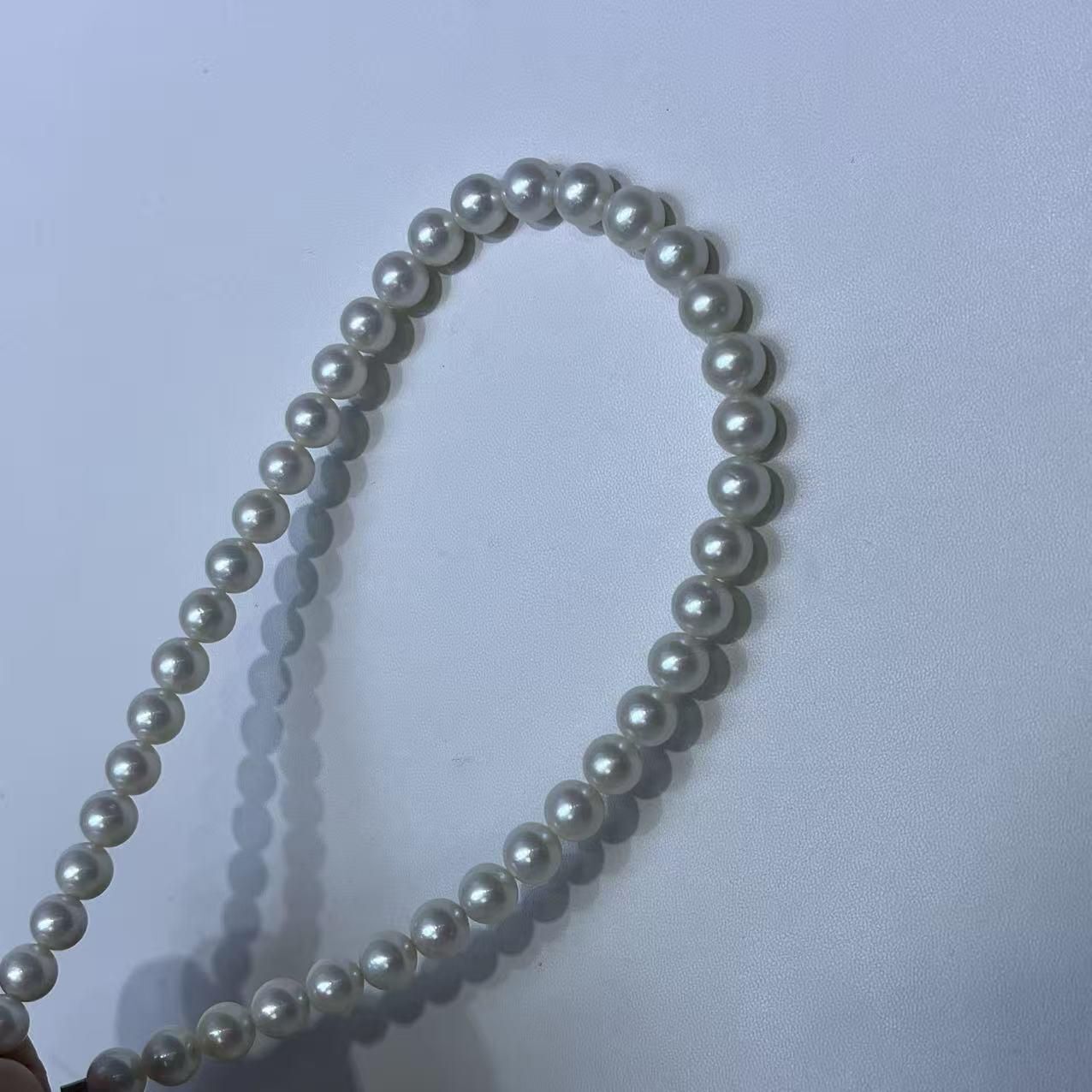 (YA128) 9-11MM天然淡水滿串珍珠頸鏈- #珍珠 #2104PE