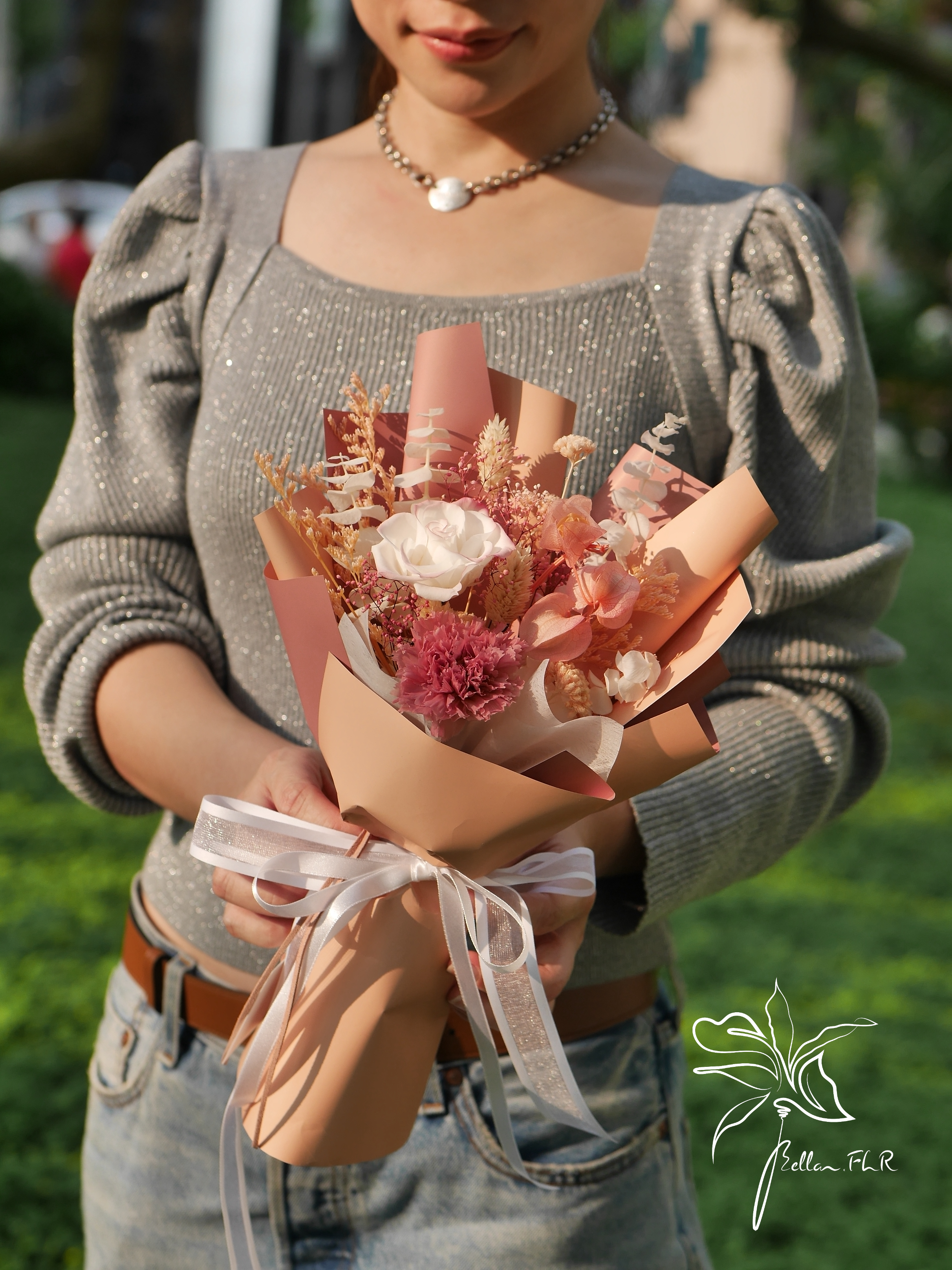 【真馨予你】永生康乃馨小型花束