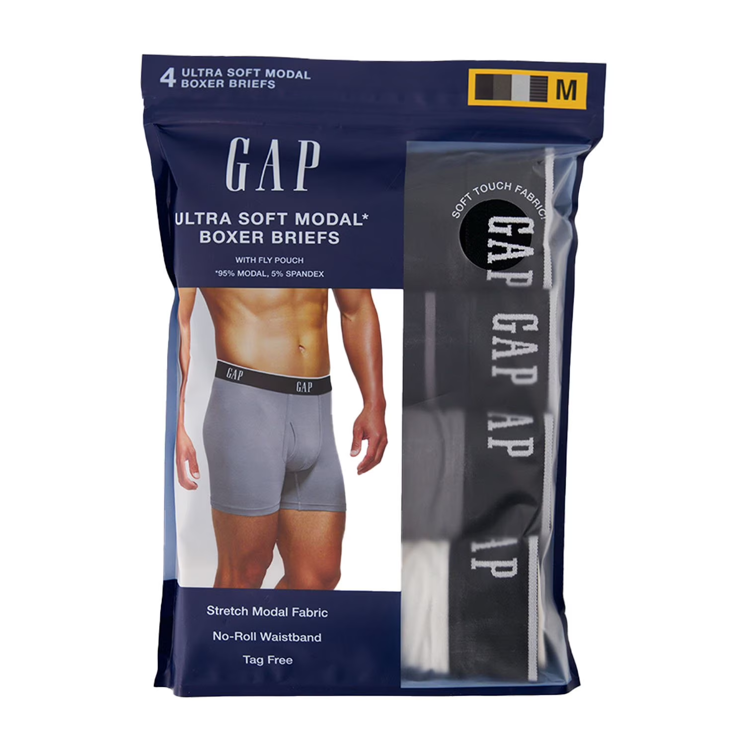 【預購】H042156 Gap 男款超柔軟平口內褲（四入組）