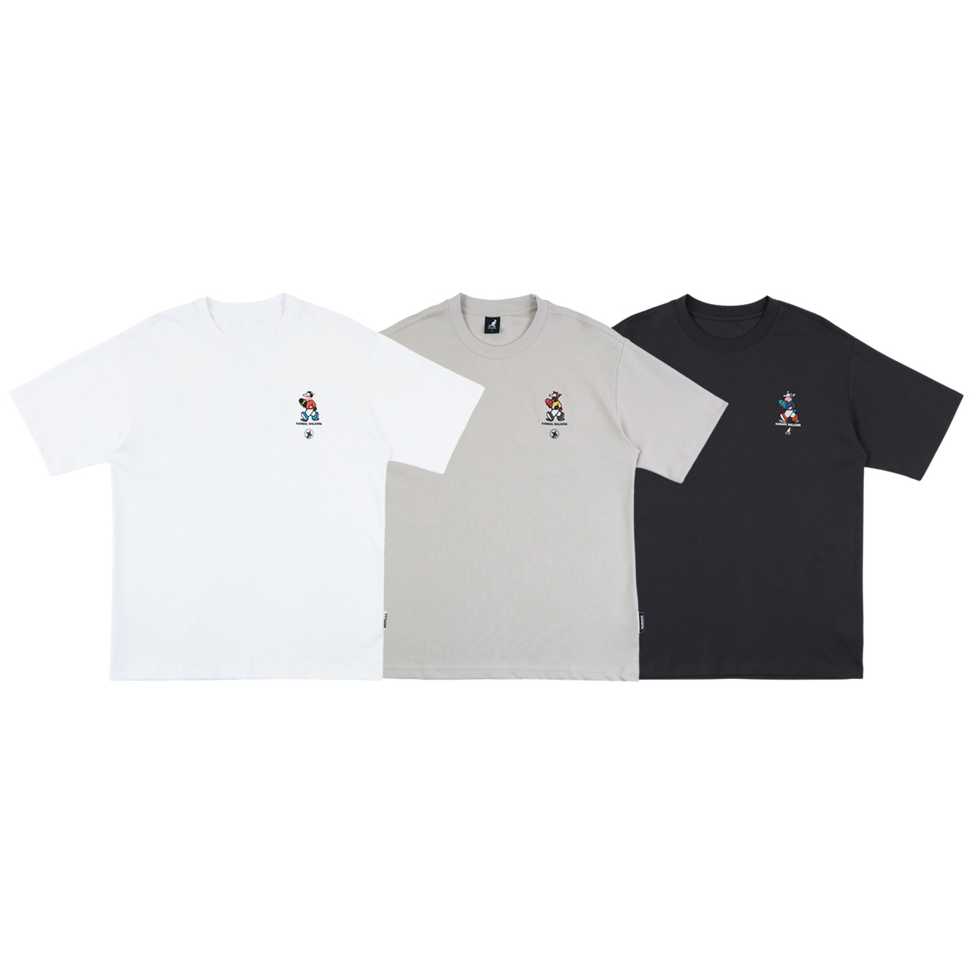 男女款 KANGOL TEE 黑色 白色 卡其灰 英國 袋鼠 印花 中性 CITY WALK 袋鼠 短T【66251022】