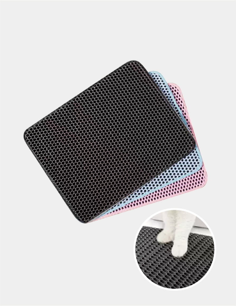 豪華雙層落砂墊-粉/黑/天藍