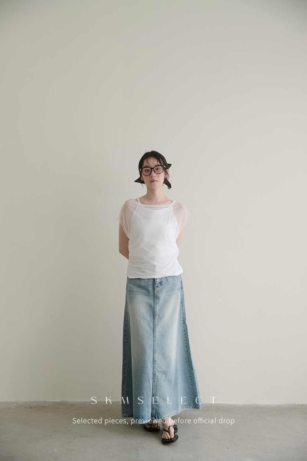 R.春夏極簡A字牛仔裙-2色