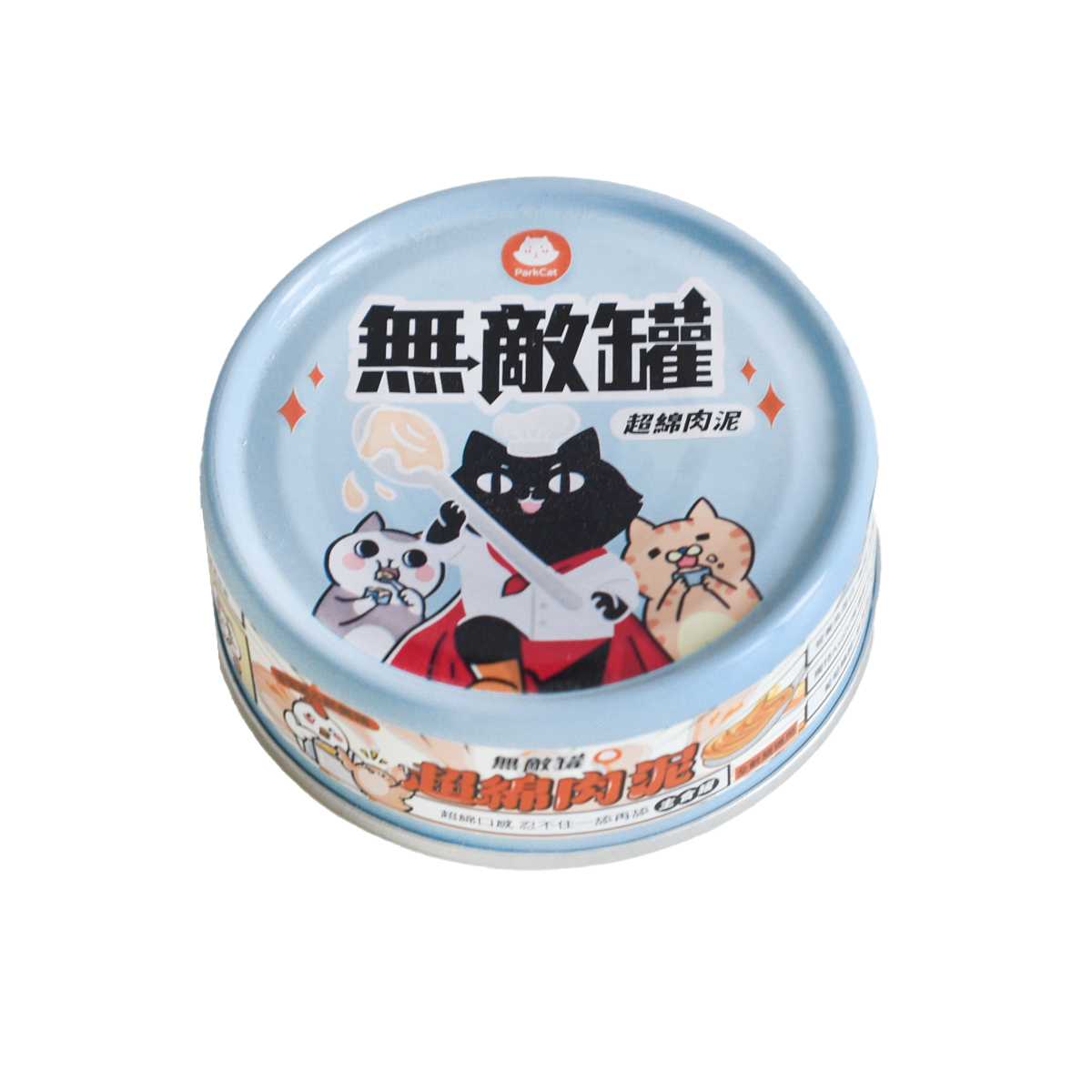 台灣 無敵貓 ParkCat 無敵罐「超綿肉泥」主食罐 - 鮮燉雞+鮮鵪鶉 (關節保健) 80g (任選6罐$129)