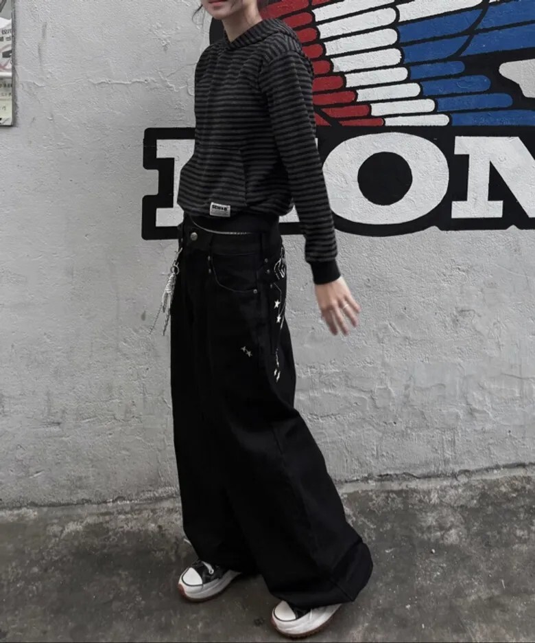 【預購】韓國 Cavish W MILKY WAY 銀河 黑色 單寧 牛仔褲