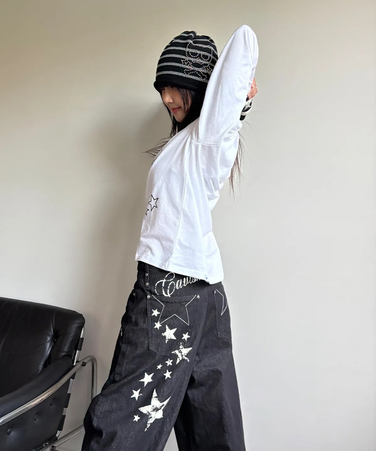 【預購】韓國 Cavish W MILKY WAY 銀河 黑色 單寧 牛仔褲