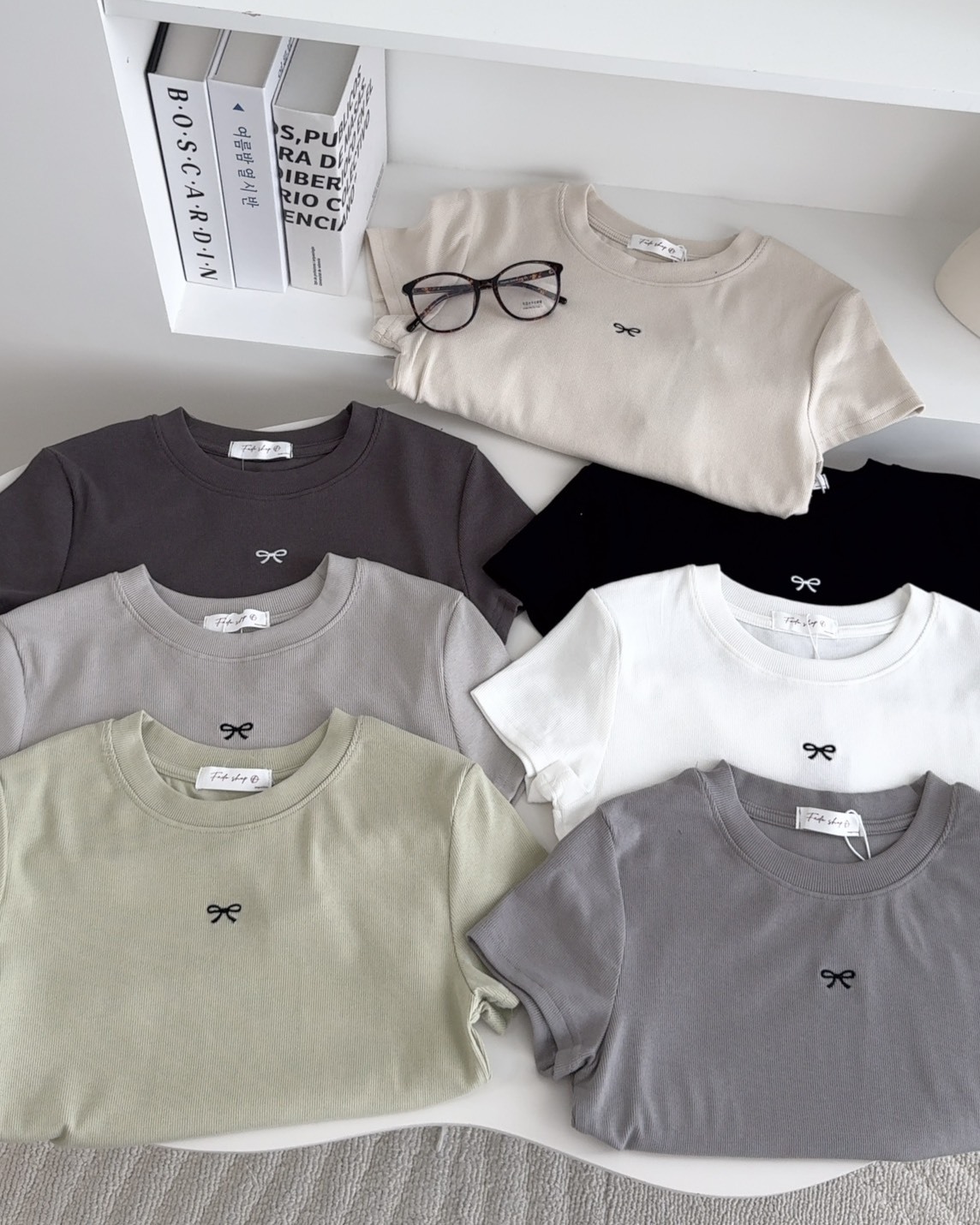 法朵Fado shop｜蝴蝶結短版短袖上衣 021B079 六色