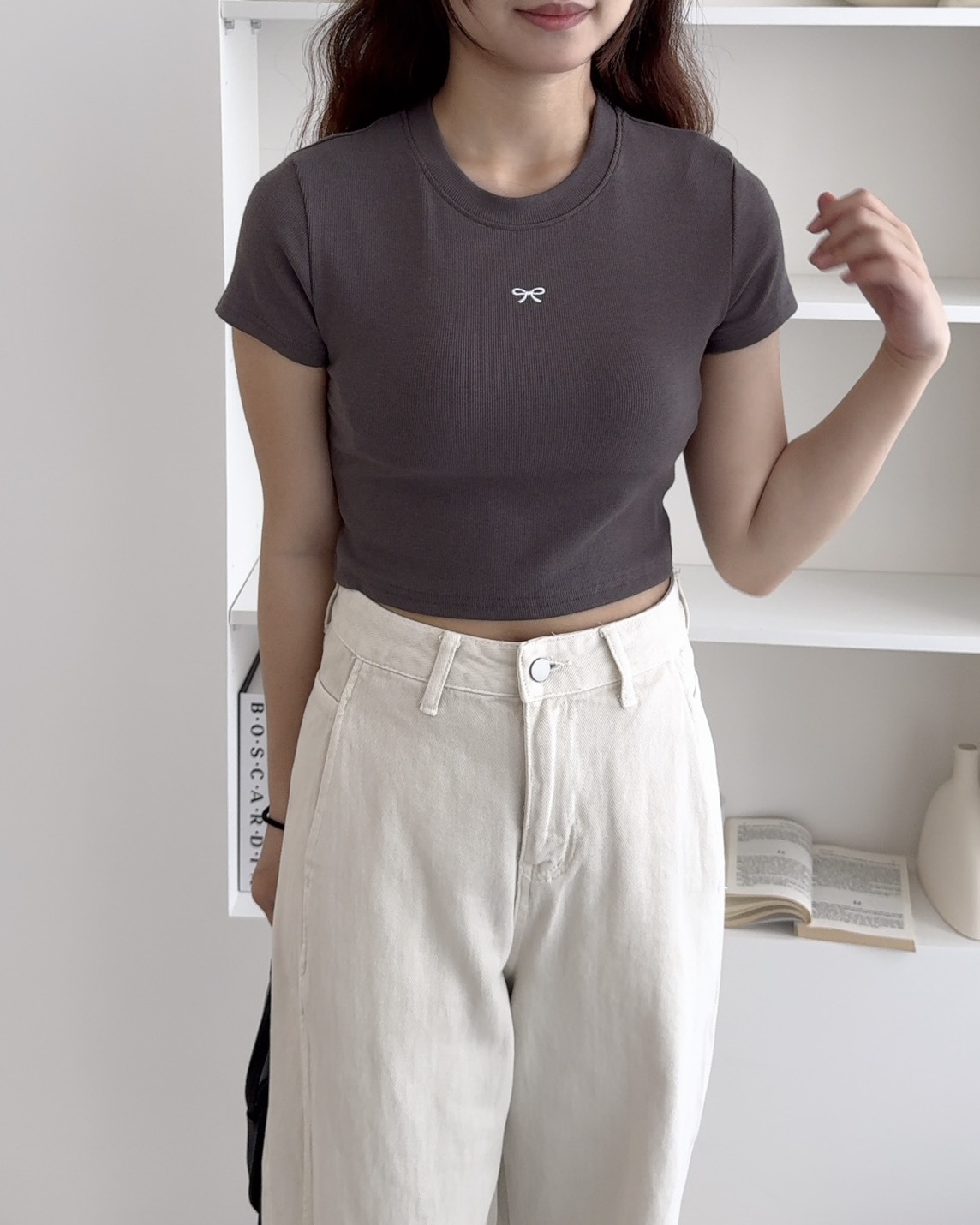 法朵Fado shop｜蝴蝶結短版短袖上衣 021B079 六色