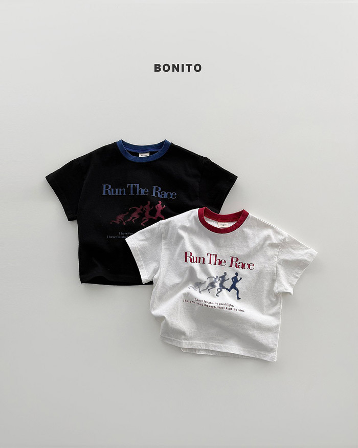 正韓夏Bonito 嫩嬰/小童兩色跑跑人上衣