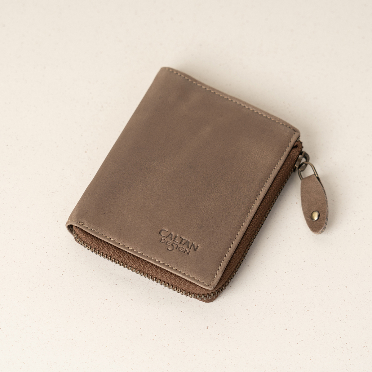 美式俐落拉鍊式多功用零錢包-四色(1985)