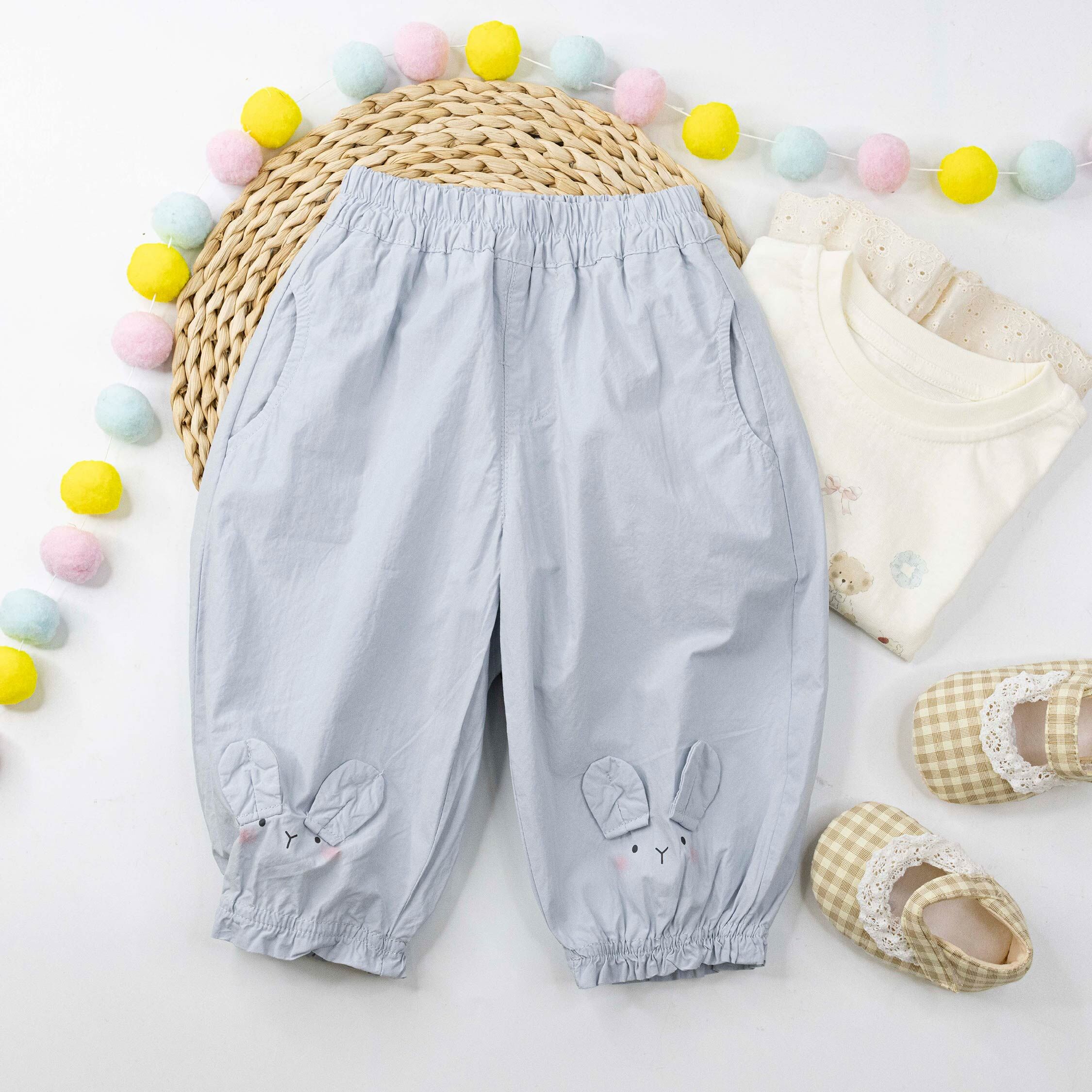 害羞兔兔對稱縮口褲 (H60044)