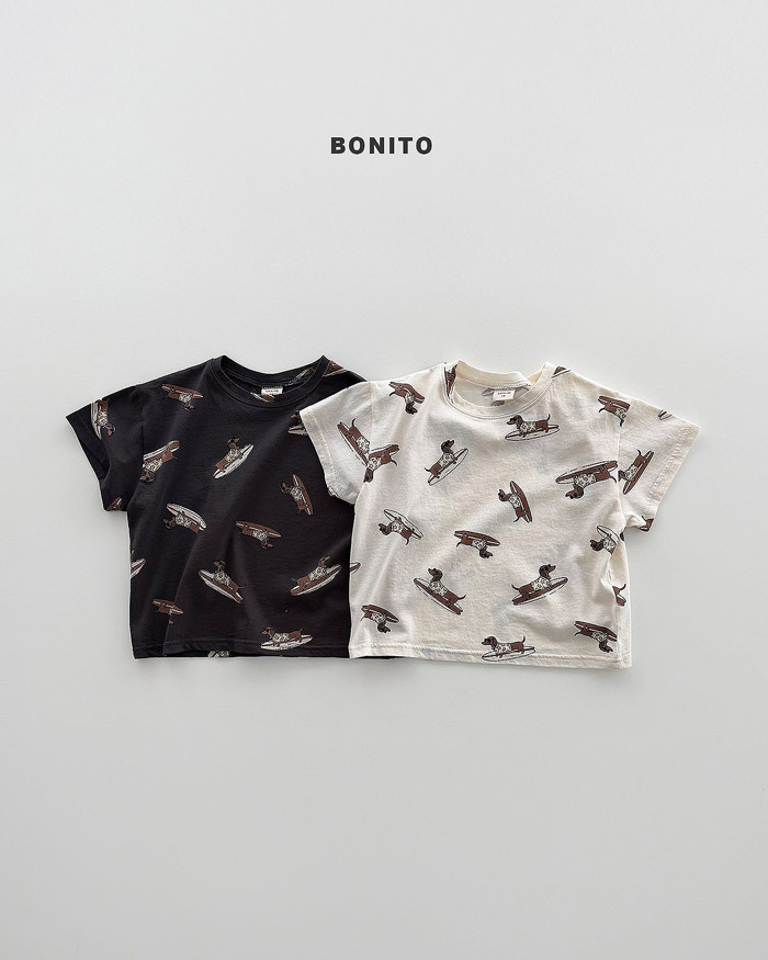 正韓夏Bonito 嫩嬰/小童兩色腸長狗上衣