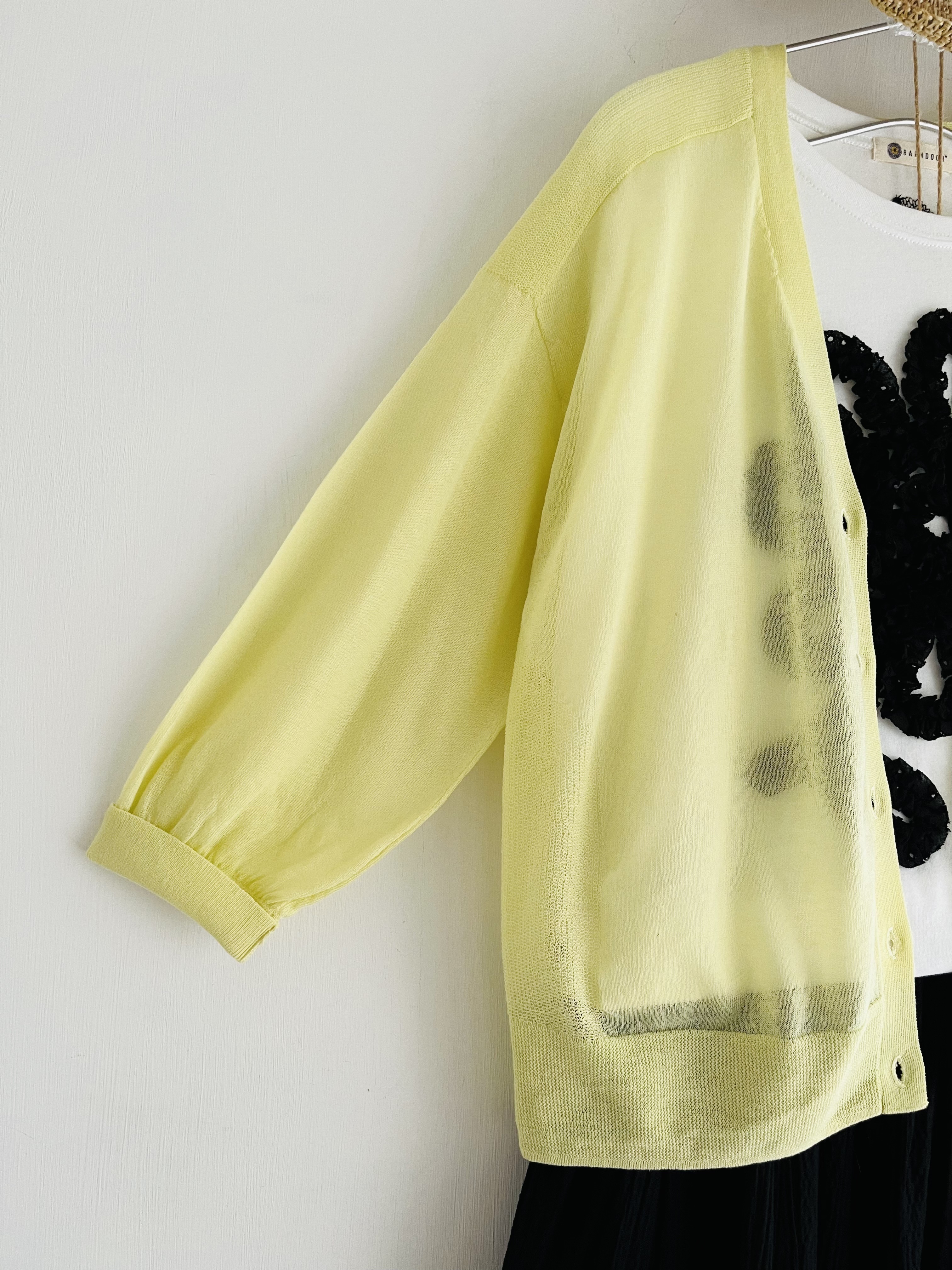 Keitt黃色針織外套