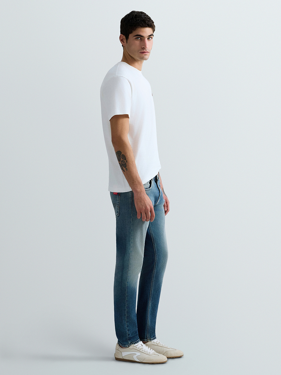 WILLBI 藍色修身中直筒丹寧牛仔褲