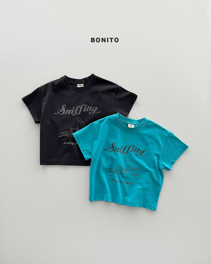 正韓夏Bonito 嫩嬰/小童兩色伸懶腰狗狗上衣