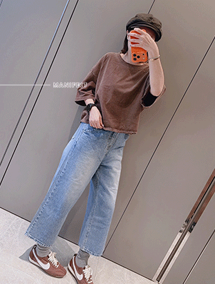 ᴴᴼᵀ ▸▸店長推薦◃◃ 春夏新款/水洗短版上衣 MANIFEST正韓🇰🇷