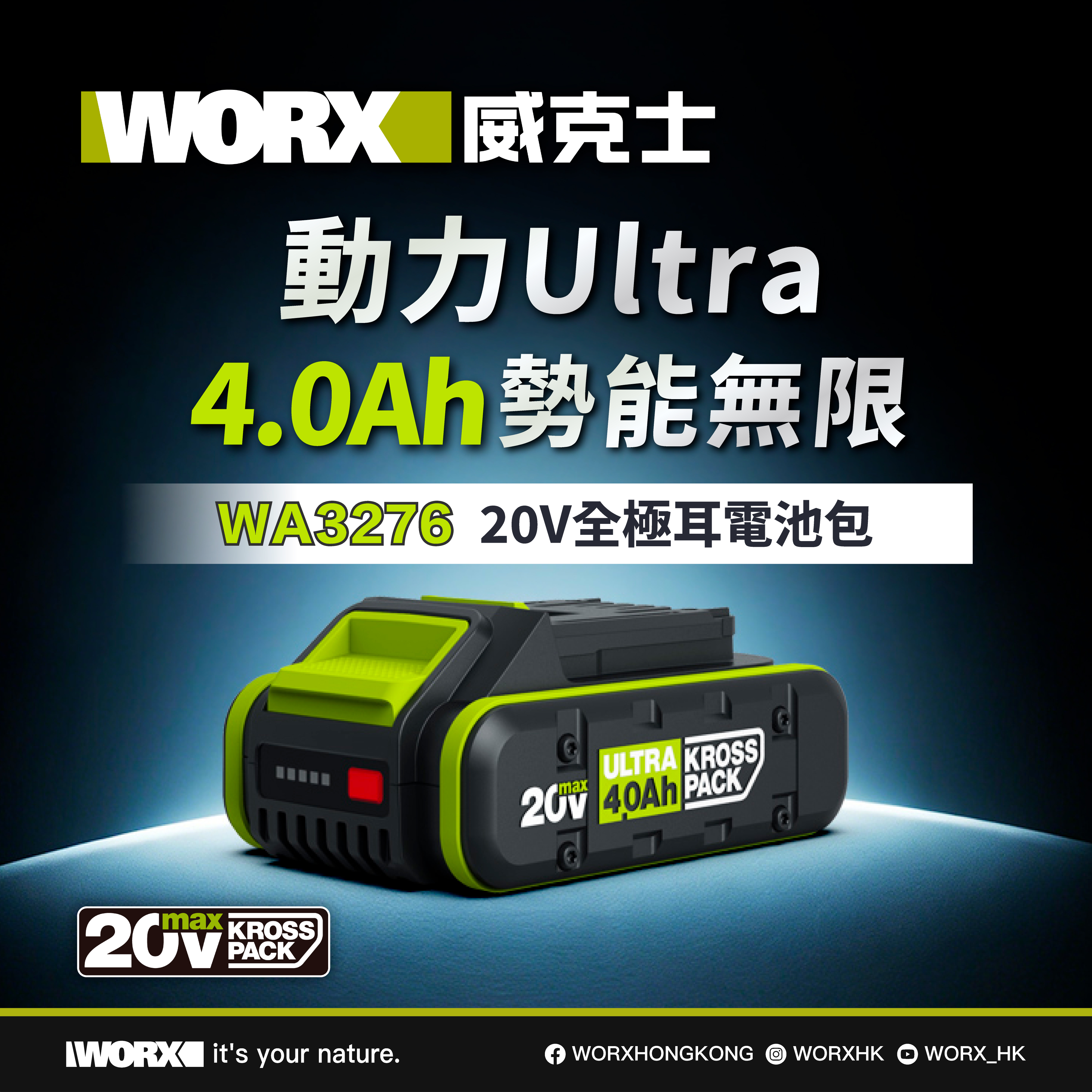 WORX WA3276 Worx 4.0 Ultra 無極耳薄電