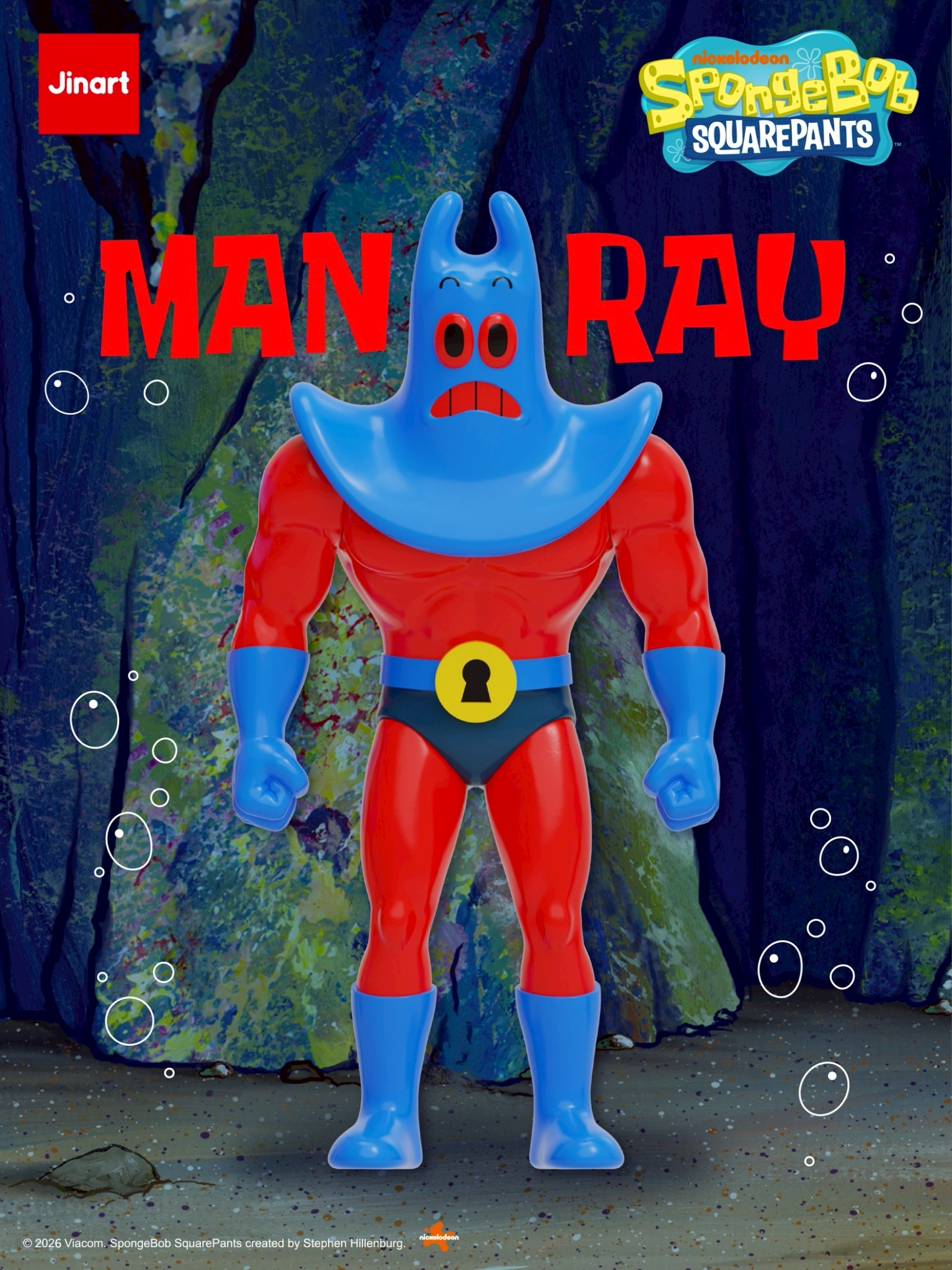 【預計 2026年8月上市】JINART | 海綿寶寶 - 魔魟 (Man Ray) 公仔 (1入)