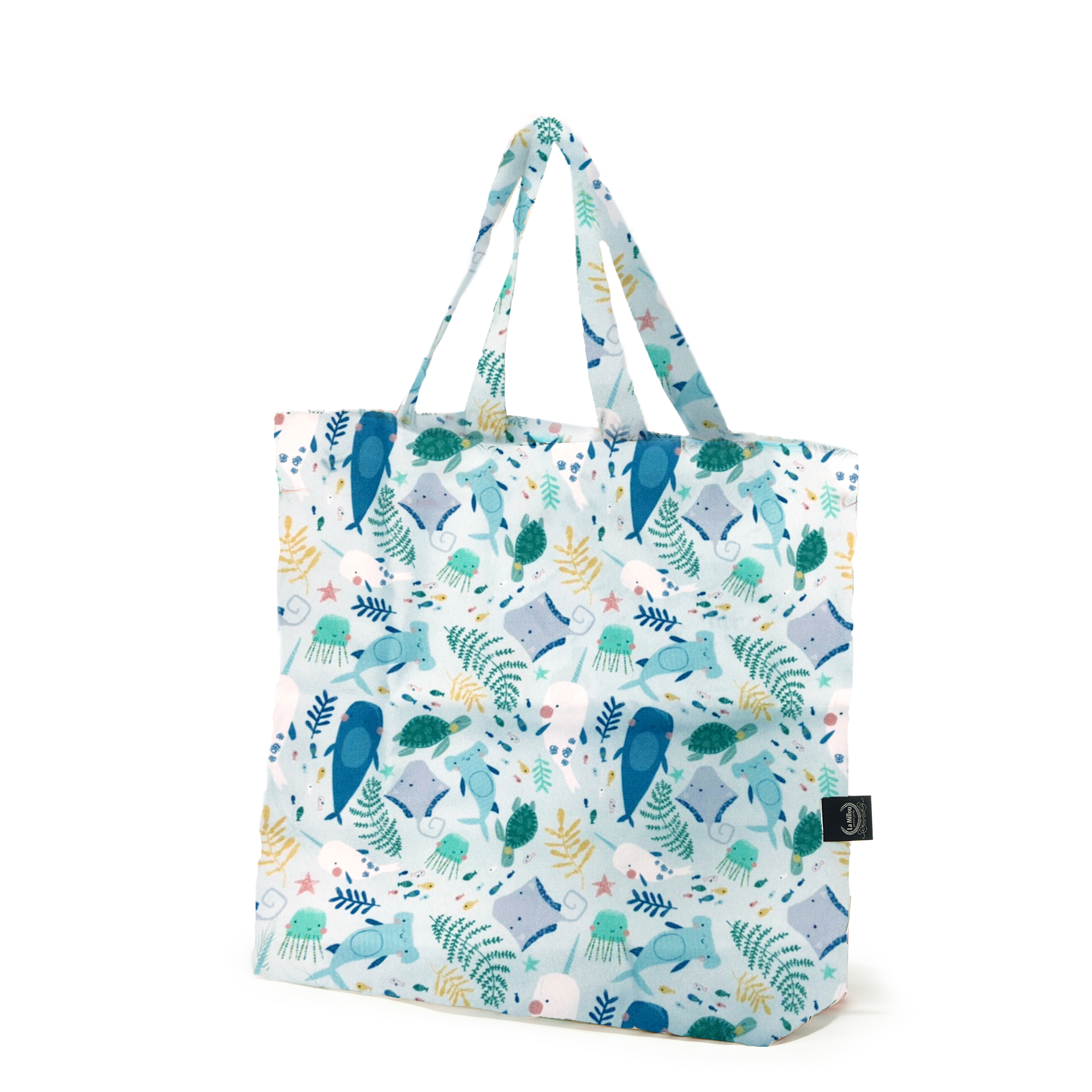 La Millou波蘭 FEERIA 多功能時尚媽媽束口購物袋｜海底總動員