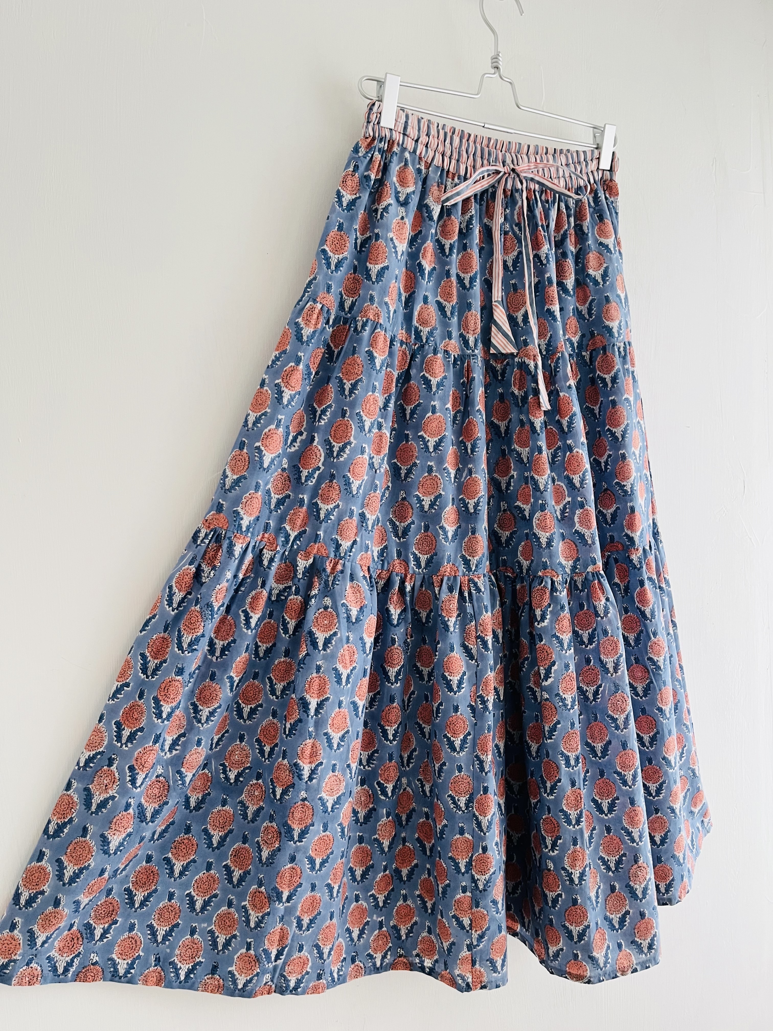 Shanti Shanti紫色花花🌼全橡筋裙