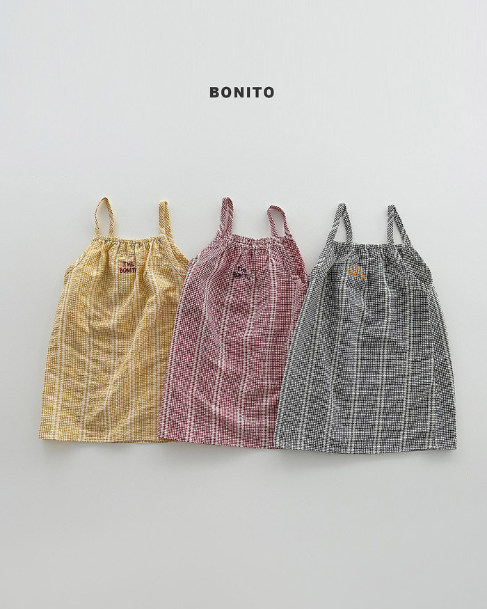 正韓夏Bonito 嫩嬰/小童三色線條洋裝