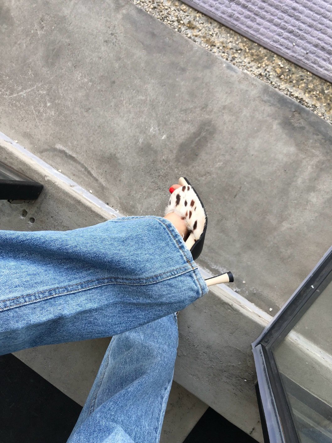 563動物紋毛毛露趾高跟鞋