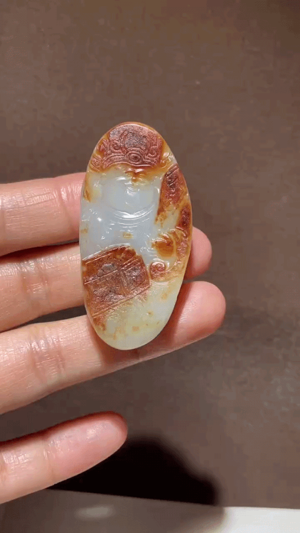 410714 和田玉籽料財神