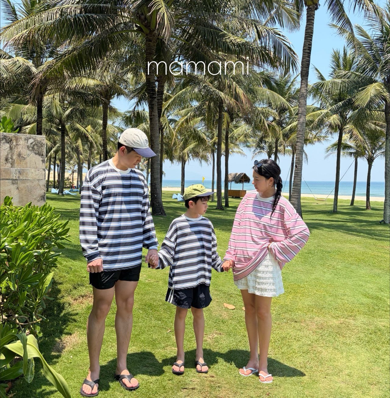 寬條紋防曬長袖T/成人