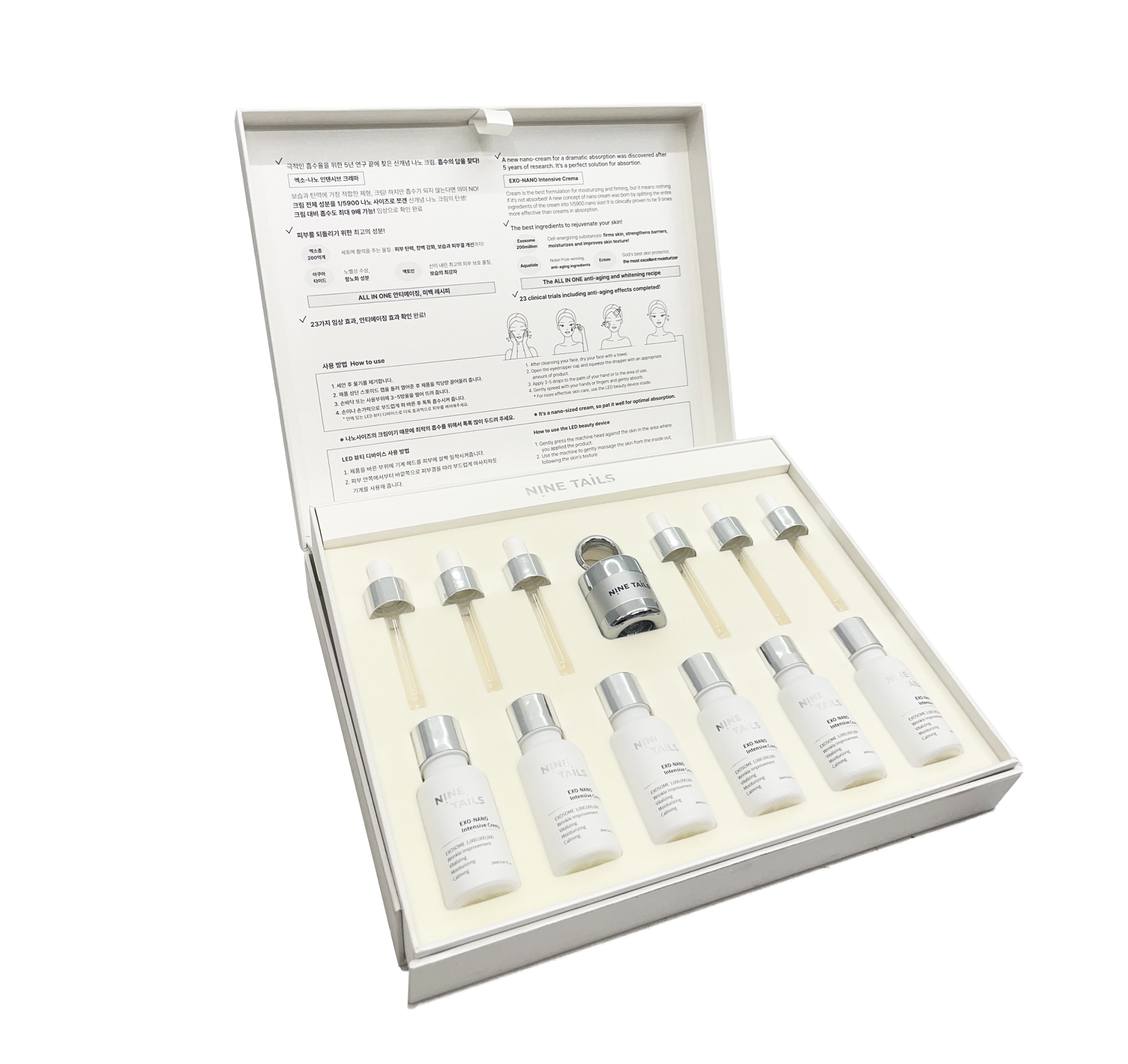 NiNE TAilS Exo-Nano 密集修護霜 Exo-Nano Intensive Crema (20ml x6支) + LED 美容儀 (U7)