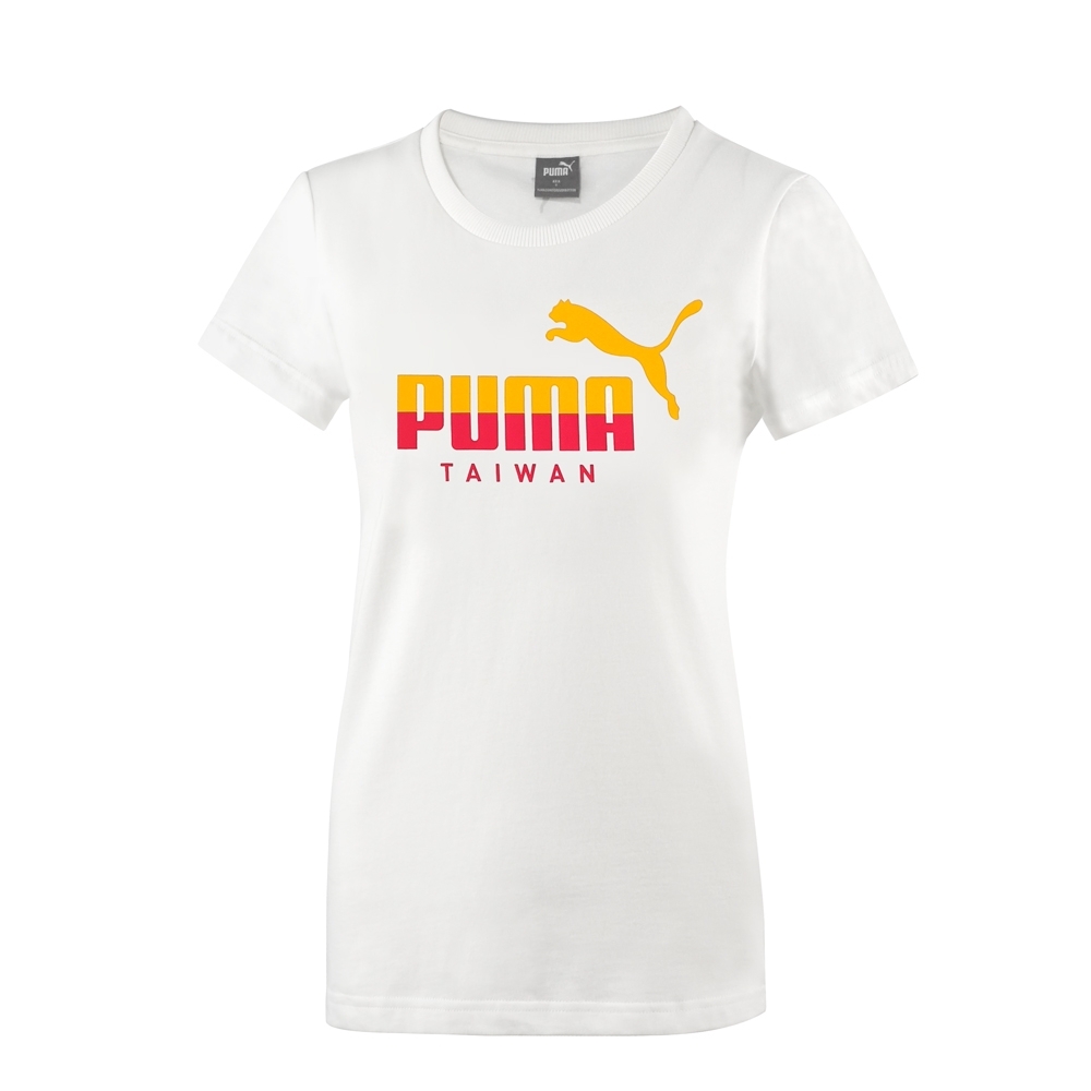 PUMA 短T BT系列 白橘 TAIWAN 短袖 T恤 女 68424902