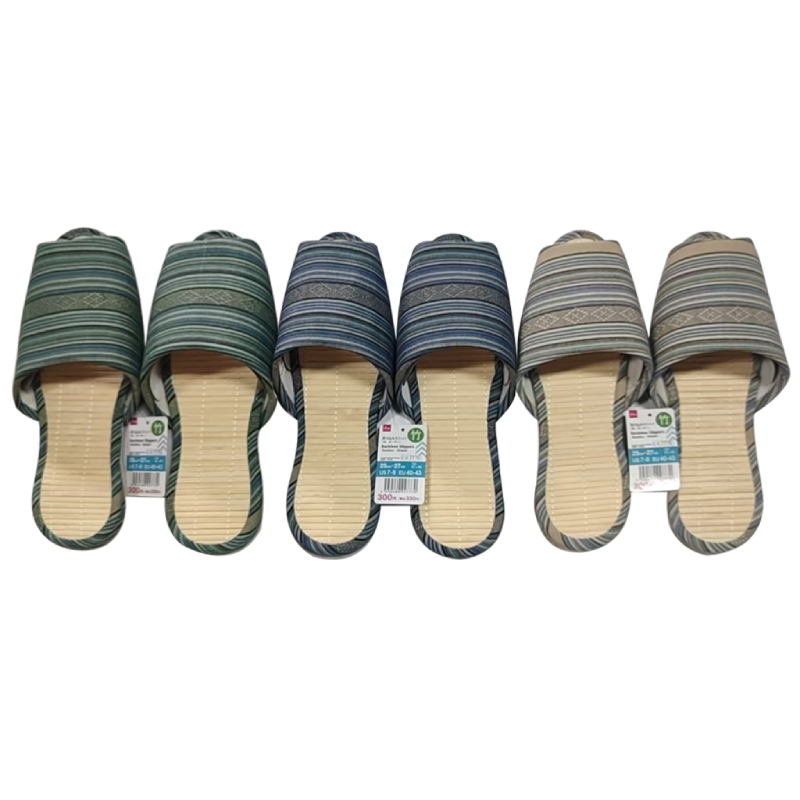 室內拖鞋/竹製 條紋 25～27cm