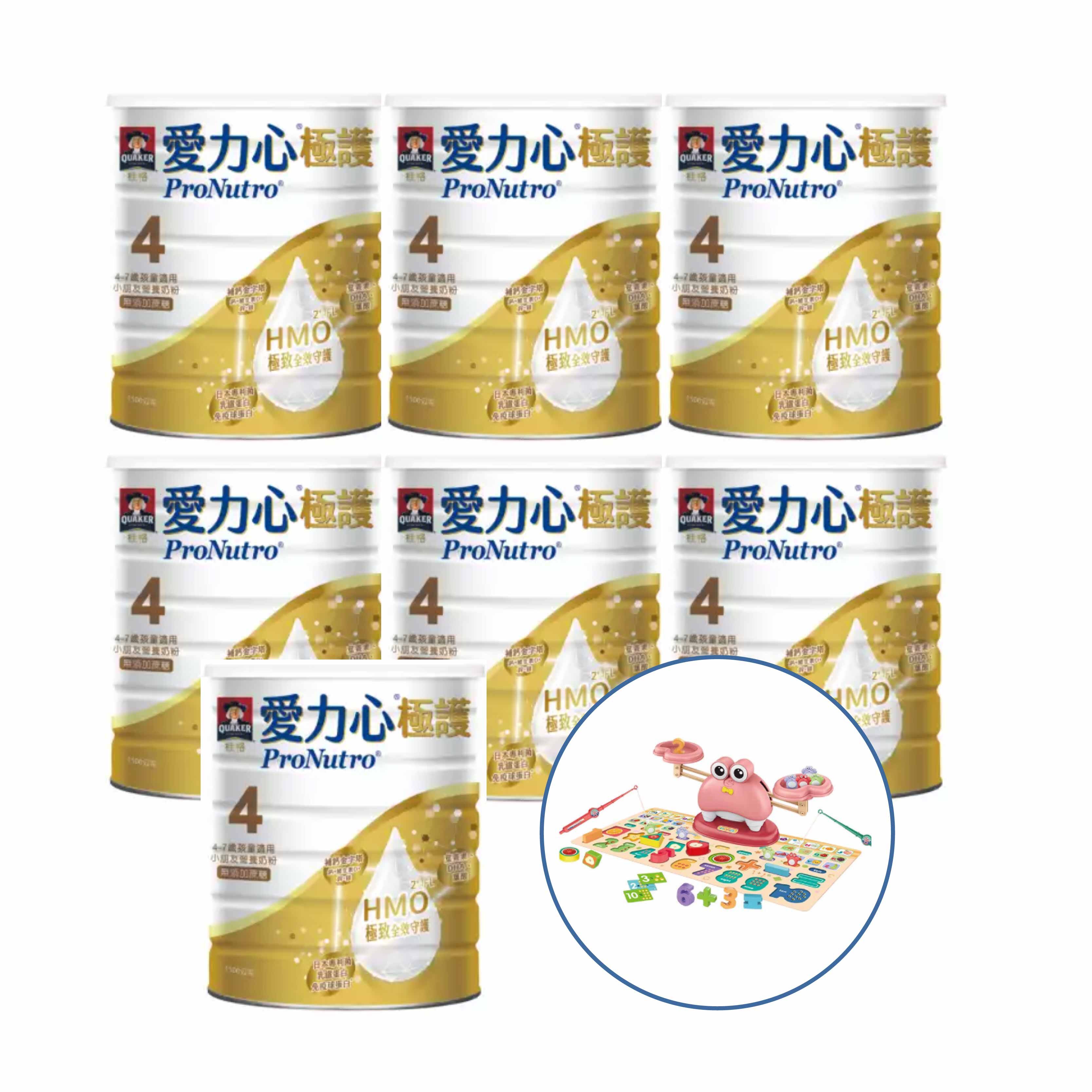 桂格4號愛力心極護 小朋友成長奶粉1500gx7罐