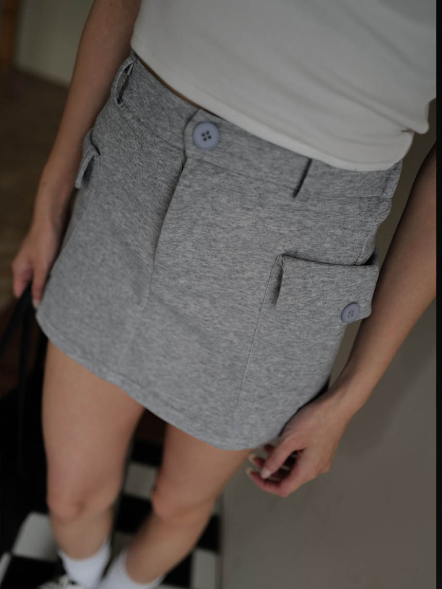 棉質鈕釦工裝裙*3色