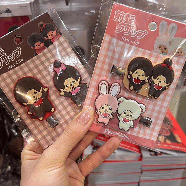 MONCHHICHI 蒙奇奇 髮夾 瀏海 可愛 裝飾 兩入 好朋友