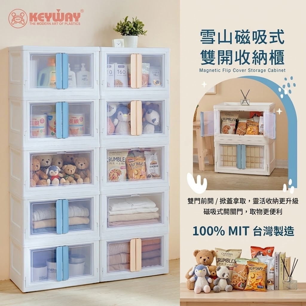 真心良品 聯府 KEYWAY PU系列極簡白色抽屜櫃，職人推薦用原子習慣輕鬆收納，100% 台灣製造。