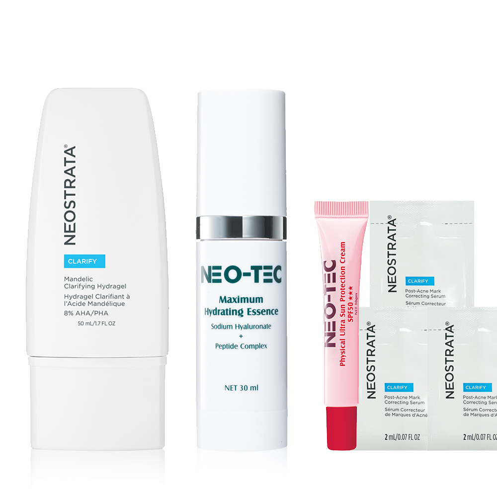 (NEW 4%杏仁酸 75折加贈組 )NeoStrata 芯絲翠 杏仁酸控油淨亮水凝乳+高效水嫩多肽精華液30ml