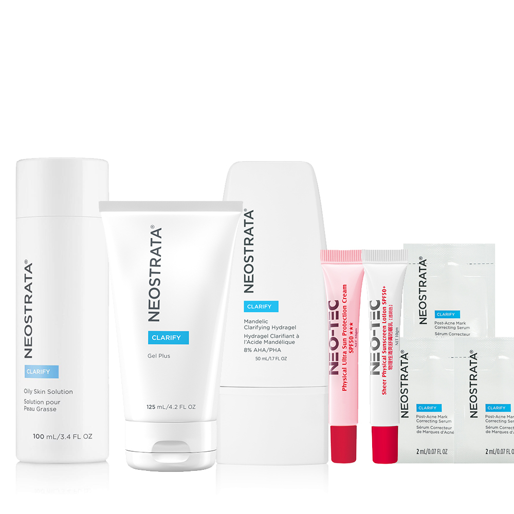 ( 4%杏仁酸 7折)NeoStrata 芯絲翠 油荳粉刺肌專用組(杏仁酸控油淨亮水凝乳+ 油性膚質專用果酸溶液+15%果酸凝膠)